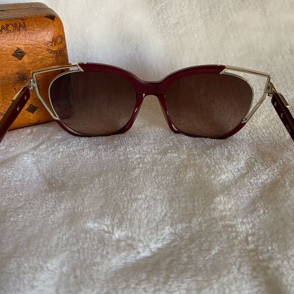 SOLD! NEW MCM 57mm Cat Eye Burgundy Sunglasses - Picture 11 of 15